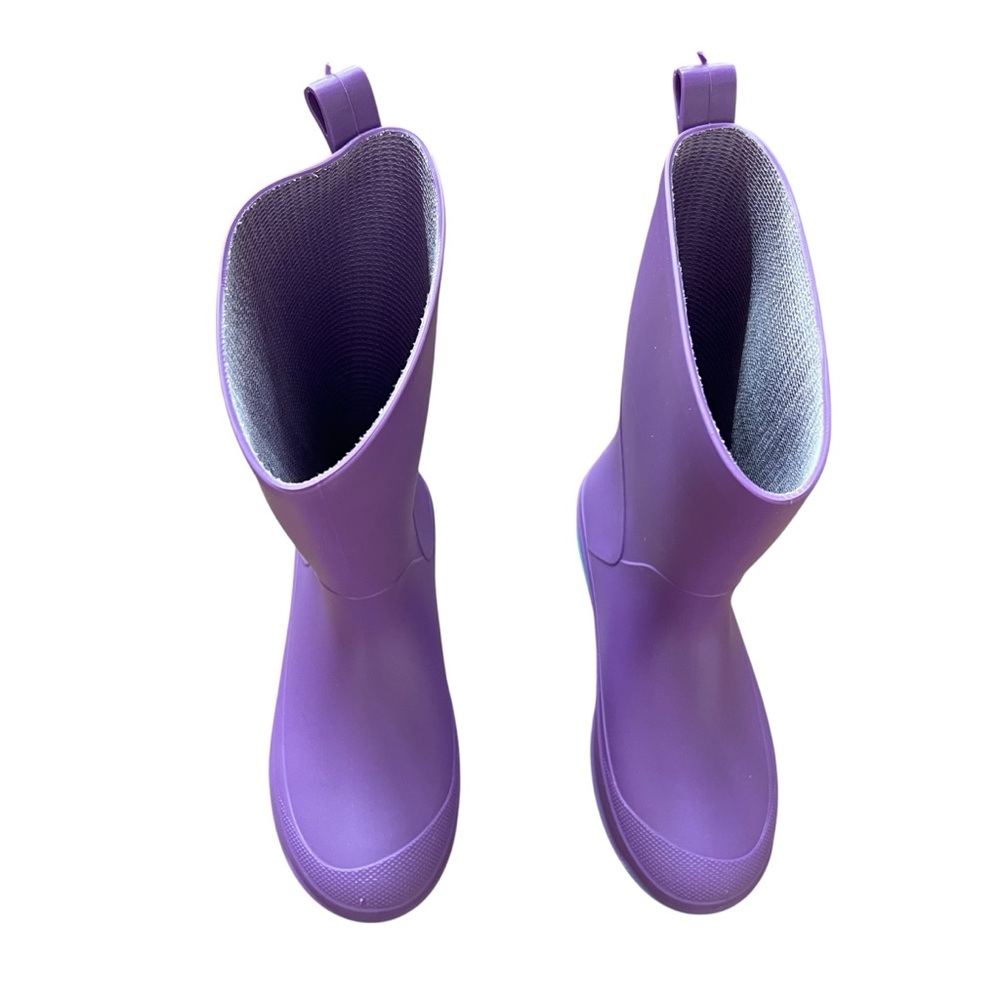 Cat & Jack Girls Purple Rain Boots Size 1 - Picture 6 of 13